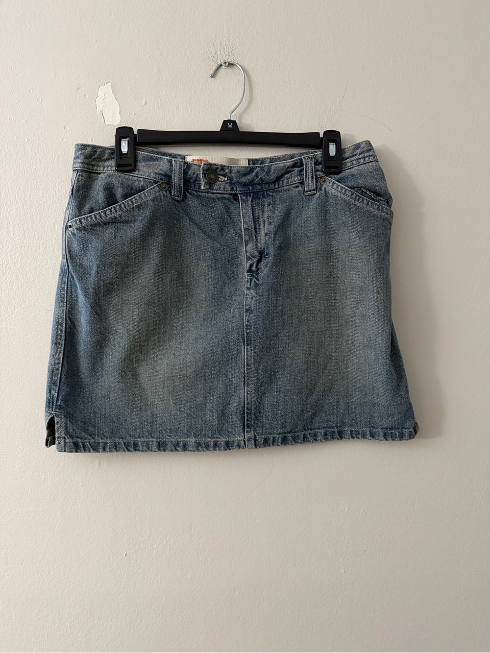 Route 66 Faded Grey Blue Denim (cotton) Mini Skirt